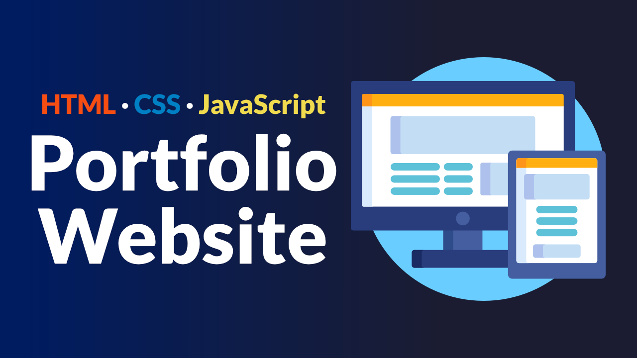 Create a Portfolio Website Using HTML, CSS, & JavaScript in easy step